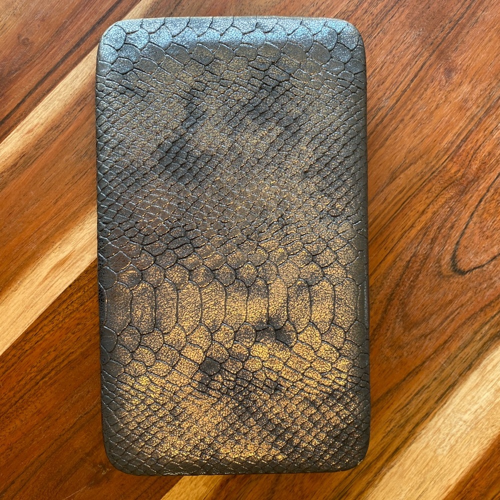 Black and gold clutch/wallet